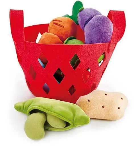 Игровой набор Hape E3167 Корзина с овощами набор текстильных игрушек - фото 2