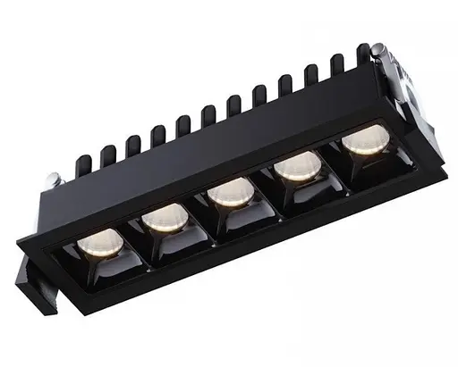 Світильник точковий врізний KLOODI KD-POINT 5X2 10W 3K BK - фото 1