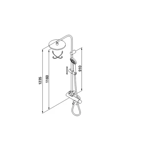 Душова система GRB Tender 40433400TL, Хром - фото 2