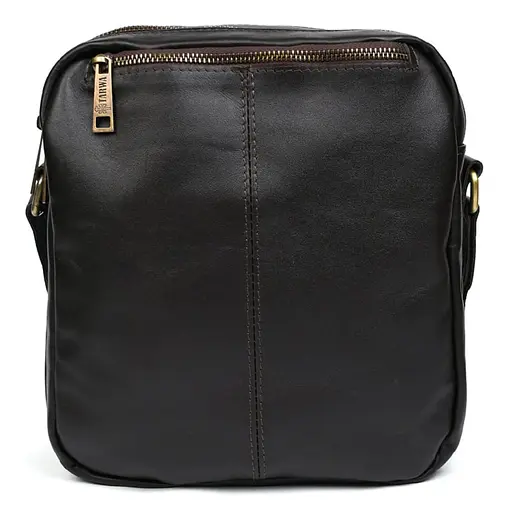 Кожаная сумка мессенджер Tarwa из кожи Наппа 24х26х7 см sum0028352 - фото 2