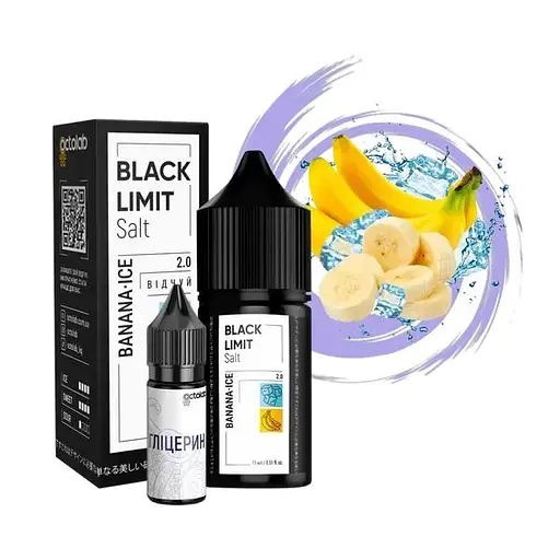 Набор компонентов для самозамеса солевой заправки Black Limit 30 мл Banana Ice, банан лёд 0-65 мг (18271)