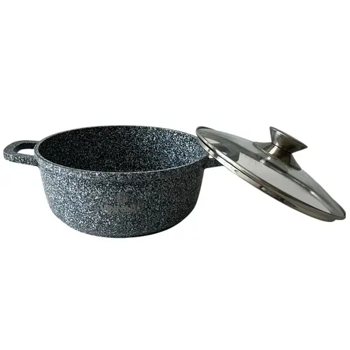 Каструля Vinnarc кругла 26 см 5.5 л попелясто-сірий (GR-0326CE) - фото 2