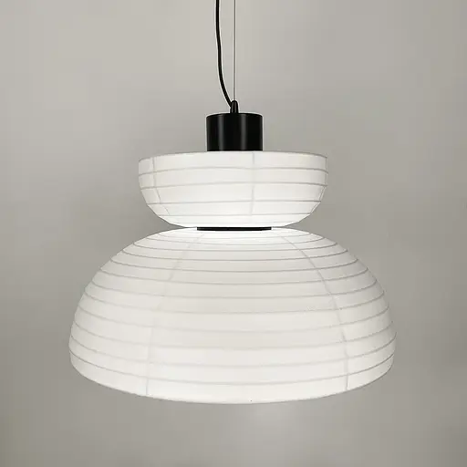 Люстра у чорному корпусі з білим абажуром Ø 50 см | Арт. PL 053-500 | Line F - фото 5