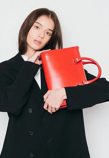 Жіноча шкіряна сумка Fancy червона - фото 2