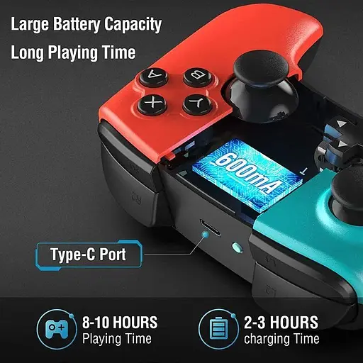 Геймпад Gamory Wireless Pro Game Controller для Nintendo Switch Dual Shock Gyro 8581 - фото 3