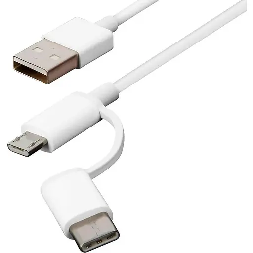 Кабель Xiaomi Mi 2 в 1 SJV4082TY microUSB + type-c 1 м