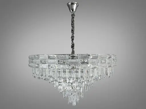 Перлина колекції 2024, новинка, срібна кришталева люстра на 19 ламп - фото 1