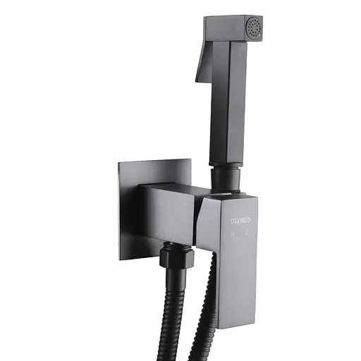 Набір гігієнічного душа прихованого монтажу Globus Lux GLM-0-106MIX-graphite, Графит - фото 1