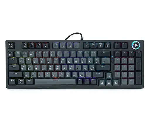 Клавіатура механічна ігрова з підсвічуванням Fantech ATOM96 AMK-890 Blue switch, Eng/Укр/Рус, Black-Grey - фото 2