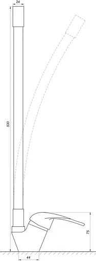 Смеситель для кухни EcoMix E-GEZ-203SLR-Gray Графит - фото 5