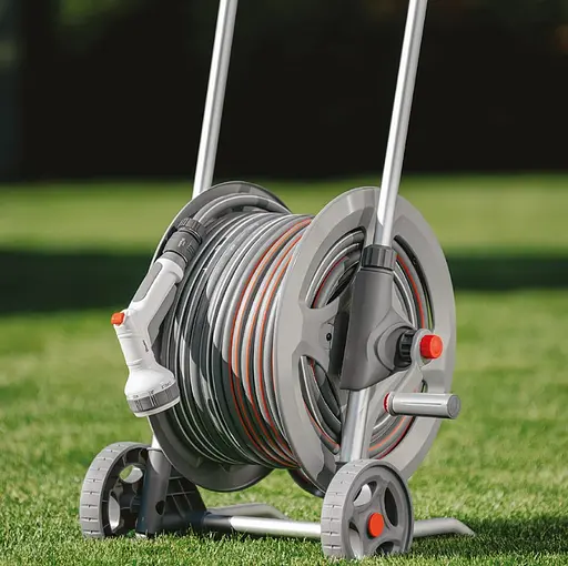 Металевий візок зі шлангом Bradas WHITE LINE 1/2" 50 м та аксесуарами комплект для поливу SILVER PRO SET (WL-AG33350SET1) - фото 2