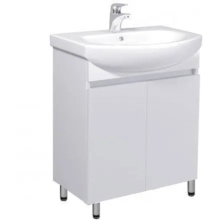 Тумба Мойдодир Temp 60 підлогова з умивальником Runa 60 Білий - фото 1