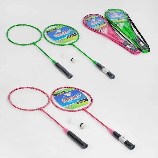 Набор для бадминтона TK Sport, 2 ракетки, воланчик, в чехле (в ассортименте) - фото 2