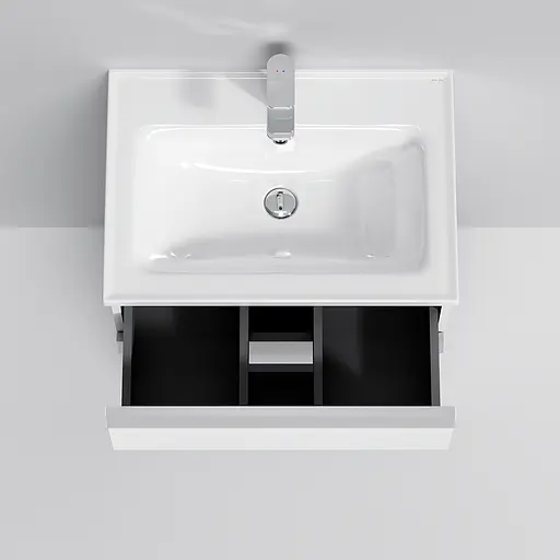 Тумба з умивальником AM.PM X-Joy S підлогова 65 см 2 ящики білий MTA-FSX0652WG-WCC0652WG Білий - фото 4