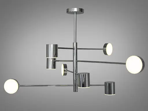 Інноваційна новинка LED люстра в офіс, 40W, хром - фото 1