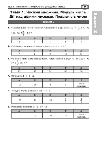 Математика. НМТ. Комплексне видання. Частина І. Алгебра. ЗНО і НМТ. 2026 - фото 13