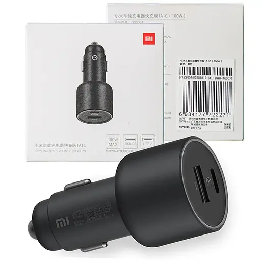 Автомобільний зарядний Xiaomi Mi Car Charger 100 W 1 A1C 100 ватів - фото 5