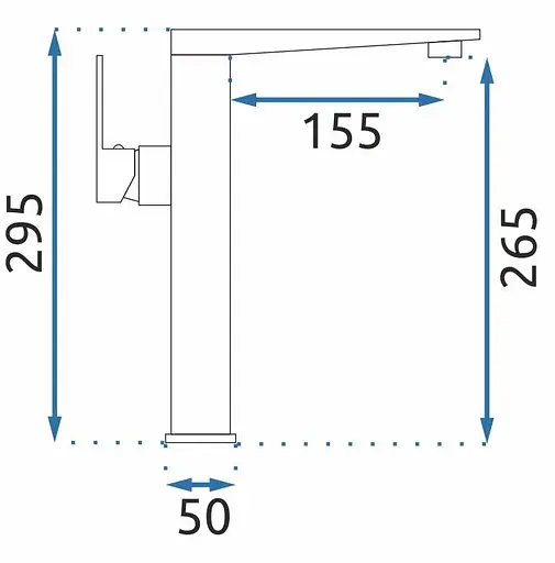 Смеситель для умывальника Rea Levi высокий gold REA-B5137 Золотой - фото 3
