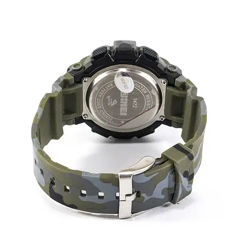 Мужские спортивные часы Skmei 1472 Champion (Зеленый камуфляж) - фото 4