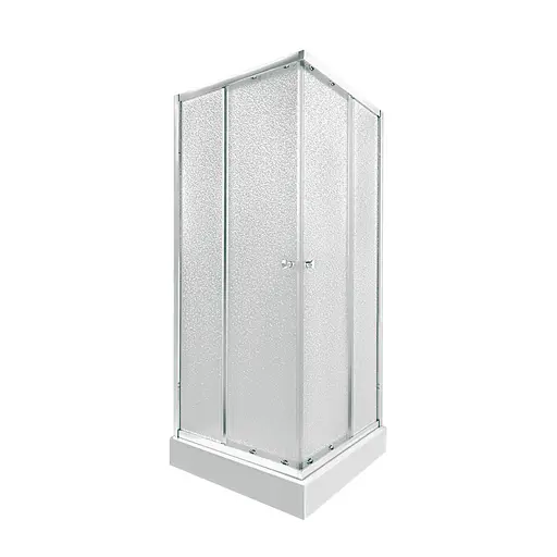 Набір: Qtap душова кабіна Presto CRM1088SP5 Pear 1970x800x800 мм + піддон Tern 308812C 80x80x12 см з сифоном, Хром, Універсальна, матовий - фото 1