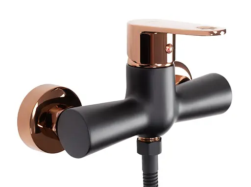Смеситель для душа Rea Mild настенный rose gold REA-B9149 Черный - фото 2