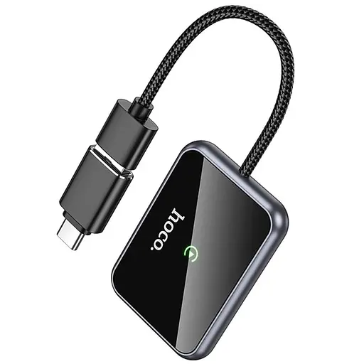 Адаптер Hoco HU1 Way car wireless CarPlay Metal grey - фото 4