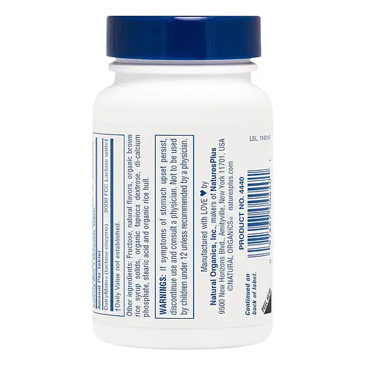 Ферменти лактази Natures Plus Say Yes to Dairy, 50 жувальних таблеток для підтримки травної системи - фото 3