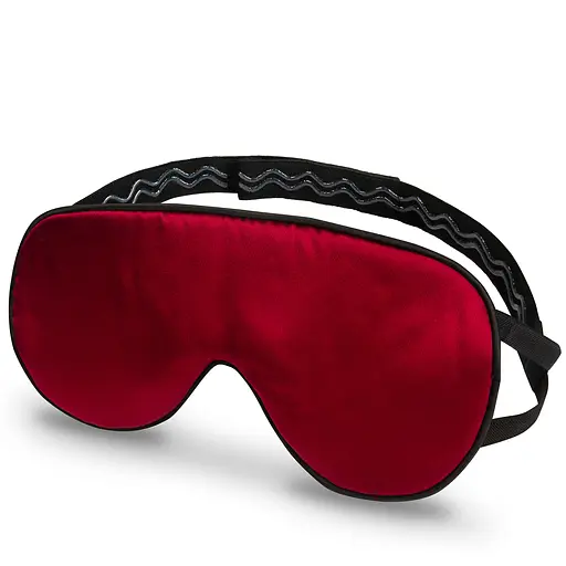 Маска для сну шовкова Чумацький Шлях з нековзкою резинкою в Подарунковій упаковці Бордовий (1093-02r)
