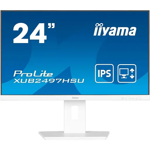 Монітор 23.8" Iiyama XUB2497HSU-W2 White FHD IPS 100Hz (XUB2497HSU-W2) - фото 1