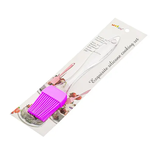 Кисточка кондитерская силиконовая для выпечки маленькая 17 см, Kitchen Master Фиолетовый 84749 - фото 4