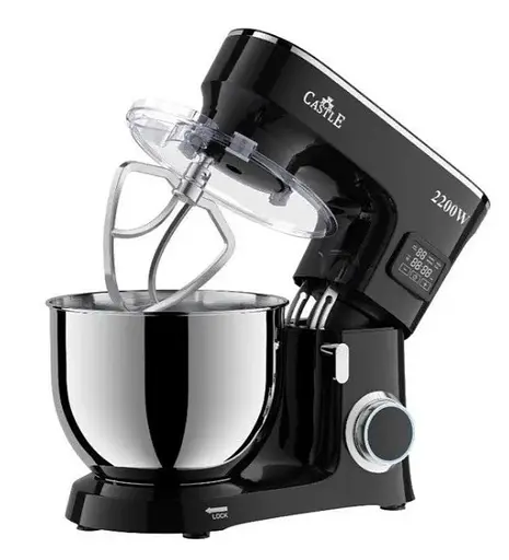 Кухонная машина Castle миксер CM-04B тестомес планетарный 2000Вт черный - фото 5