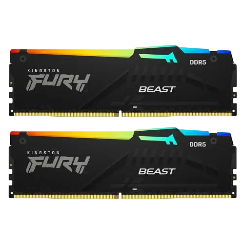 Оперативная память Kingston Fury 64GB (2x32GB) DDR5 5600MHz Beast RGB Black (KF556C36BBEAK2-64)