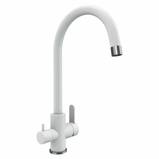 Смеситель для кухни под осмос Platinum 8204 HDF белый - фото 1