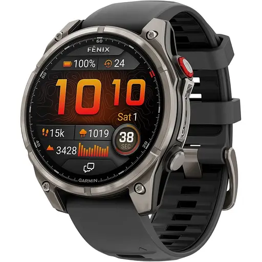 Смарт-часы Garmin Fenix 8 Pro AMOLED Sapphire 47 мм Carbon Gray DLC Titanium with Graphite/Black Silicone Band 010-03198-11 (145041)