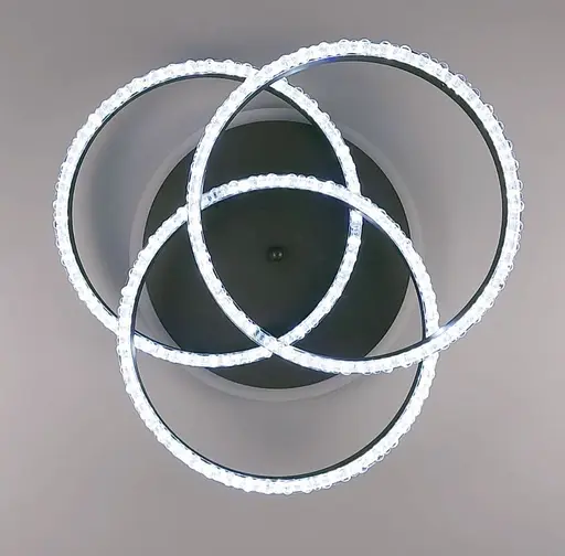 LED люстра на 3 кільця в корпусі coffee з золотистою смужкою Line.F A 55063/3C RGB CF+GD - фото 5