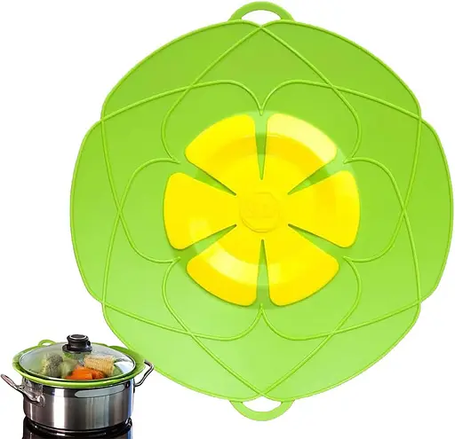 Силіконова кришка шумівка невикипайка непроливайка для каструлі, сковороди Ø 29 см, Yu Xin Бузковий 87800 - фото 10