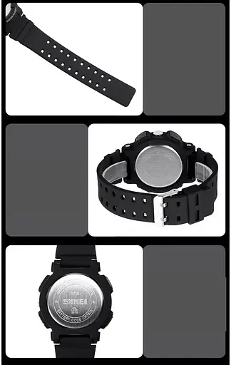 Чоловічий наручний годинник Skmei 1718 (Чорний) - фото 9