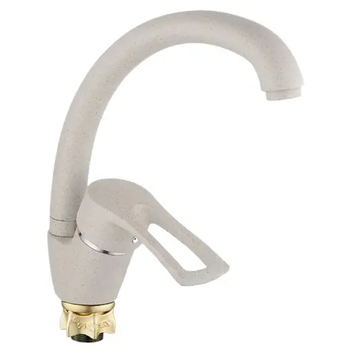 Змішувач для кухні Zegor YUB4-A181KS одноважільний Бежевий 30412 - фото 1