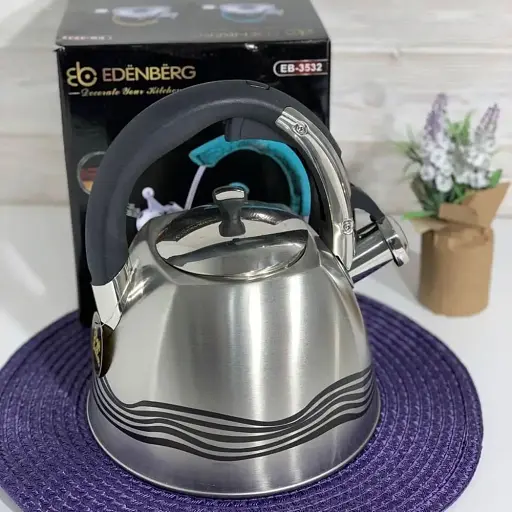 Чайник со свистком из нержавеющей стали 3.0 л Edenberg EB-3542 - фото 2