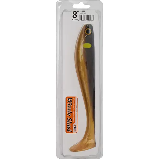 Силикон FishUP Wizzle Shad 8" #354 Gold Ayu (1 шт/уп) - фото 2