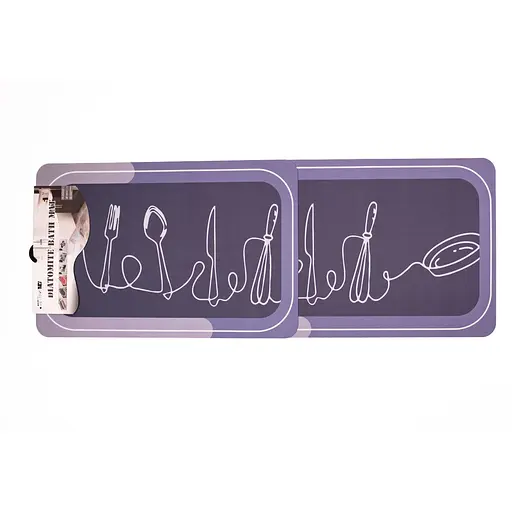 Набір килимків для кухні Yiwu HP-42-13V 99х38 см / 57х38 см 2 шт. фіолетовий  - фото 3