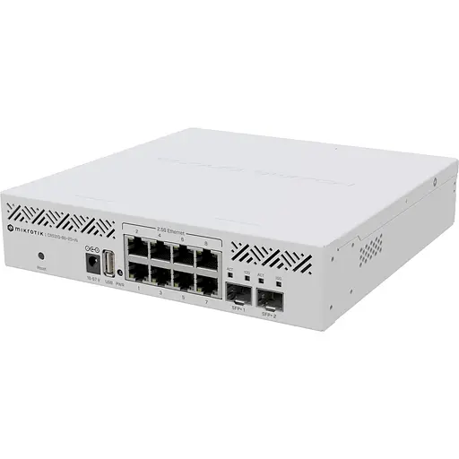 Коммутатор MikroTik CRS310-8G+2S+IN, 8x 2.5G Ethernet ports, 2x SFP+ ports, USB type A, 800MHz CPU, 2 (CRS310-8G+2S+IN) - фото 2