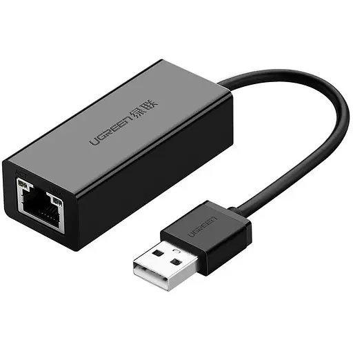 Перехідник Ugreen USB 2.0 Type-A Ethernet RJ45 100Mb CR110 чорний