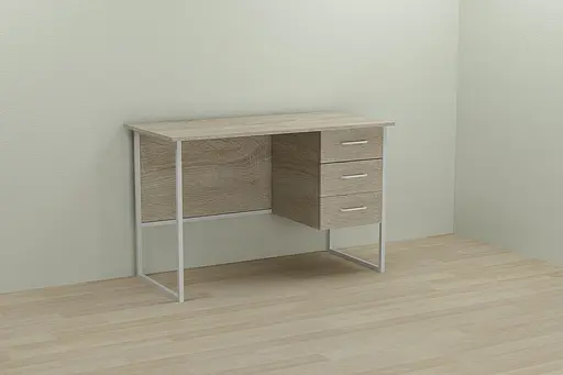 Компьютерный стол Ferrum-decor Гарри 75x120x60 белый ДСП Дуб Сонома 16мм (FRD-104051)
