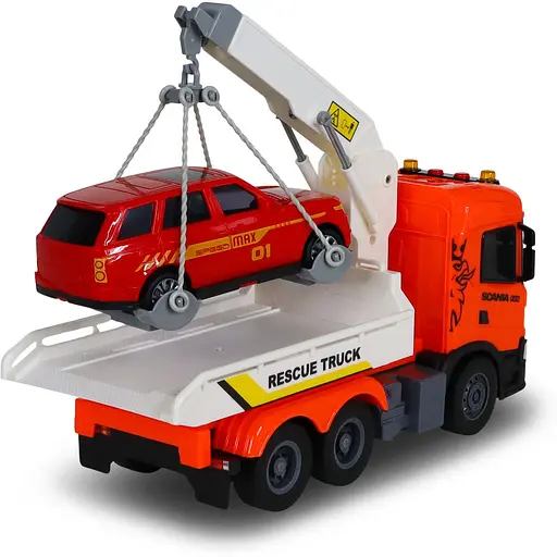 Автомобиль TechnoDrive Big Truck Эвакуатор Scania с машиной (6408KS) - фото 8