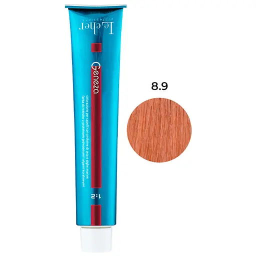 Профессиональная стойка крем-краска для волос Le Cher Geneza Geneza 8.9 (8BC) светло-карамельный блонд 100 мл - фото 1