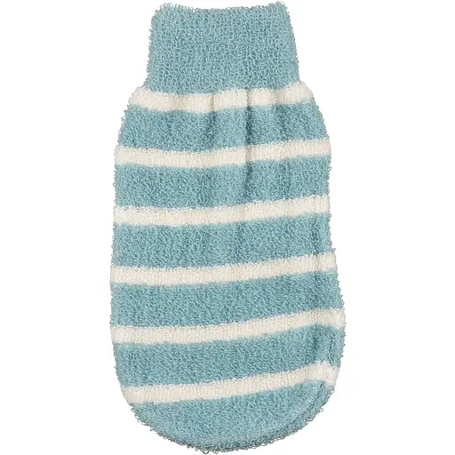 Перчатка банная массажная Titania голубовато-белая (9117)