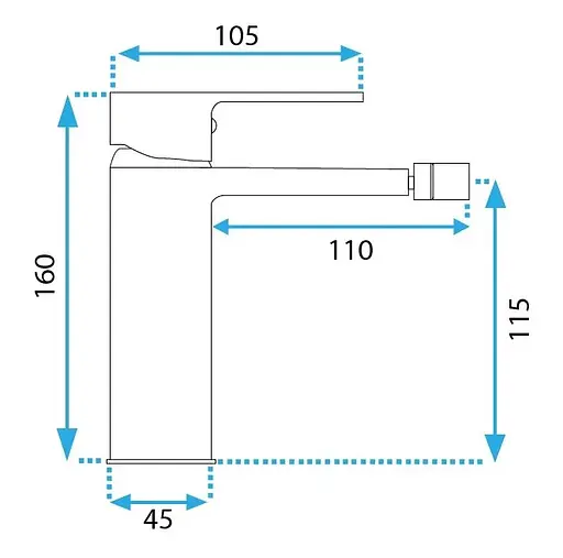Змішувач для біде Rea Argus black REA-B6405 Чорний матовий - фото 5