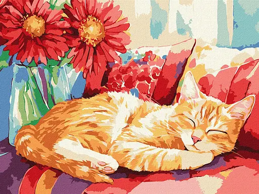 Набір для розпису по номерах Денний сон, Ideyka, 30x40 см, КНО6709