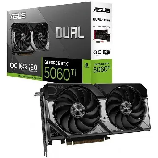 Відеокарта Asus GeForce RTX 5060 Ti Dual OC 16GB - фото 1